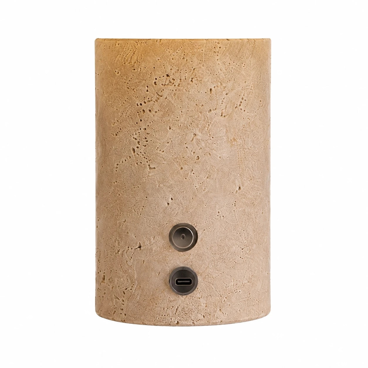 Travertine Stone Rechargeable Touch Table Lamp | Souliia