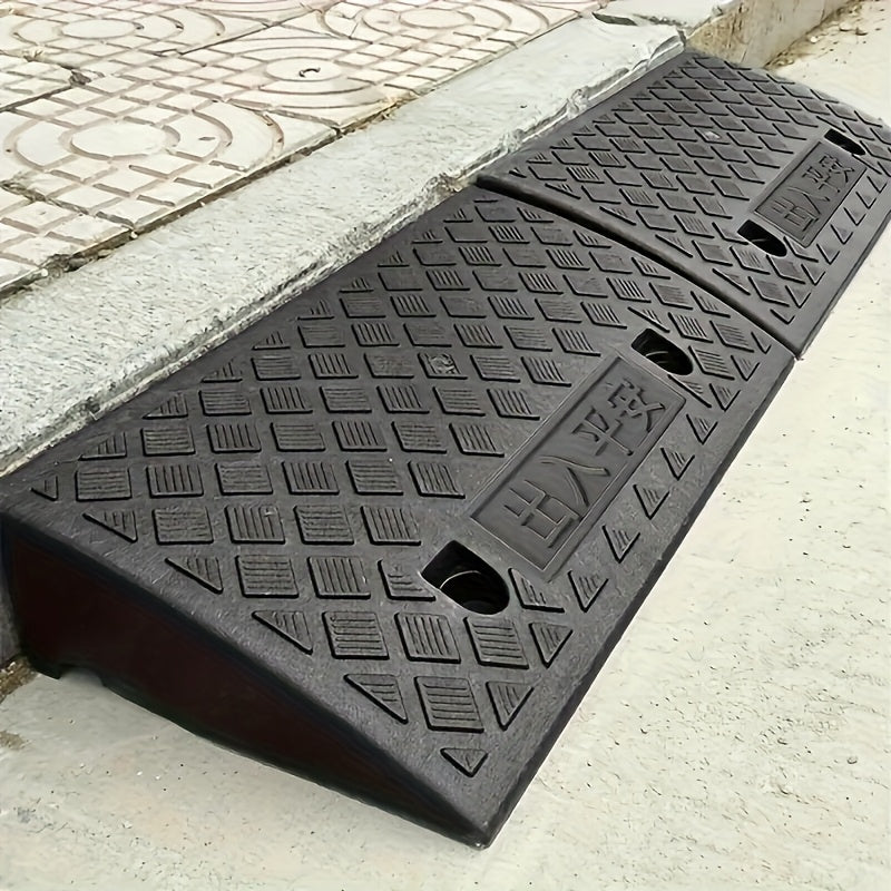Set of 2 Curb Ramps, 10 cm Height, Made of PE - Souliia