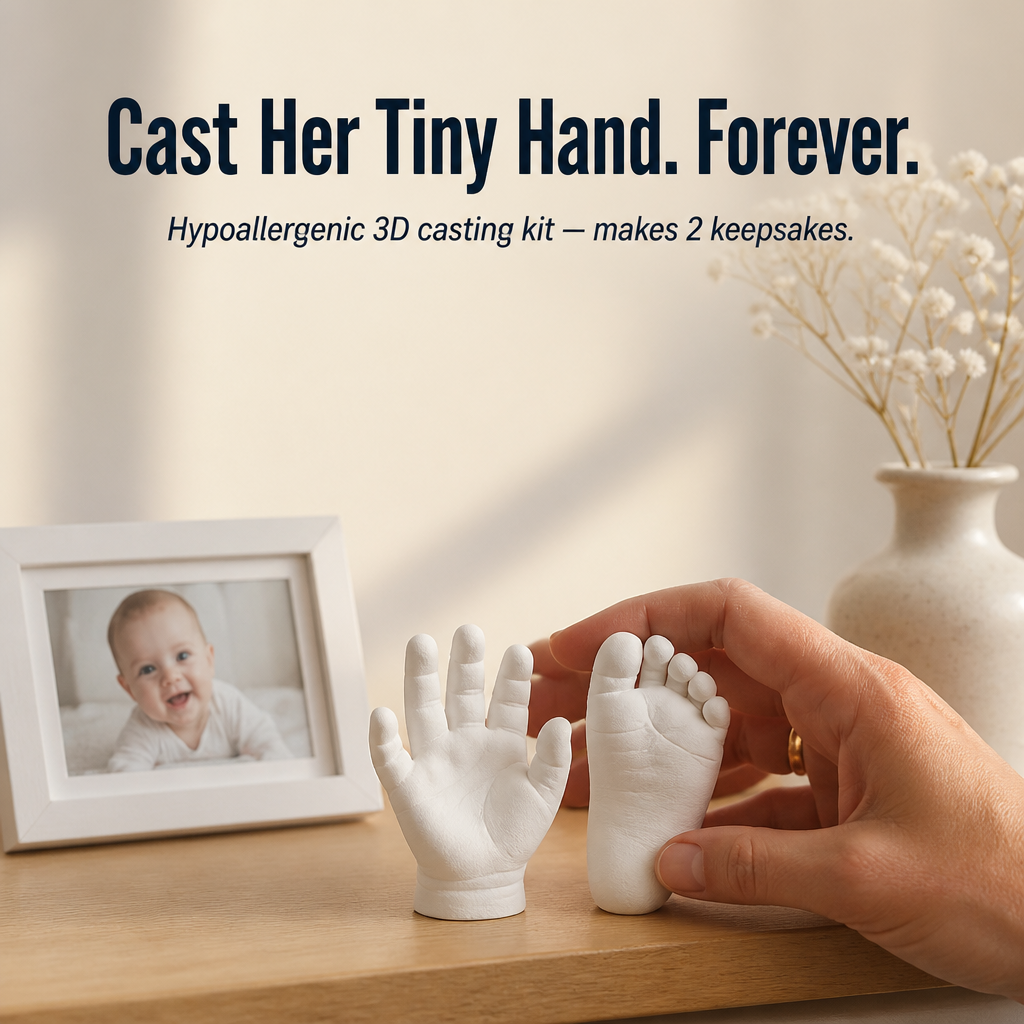 SereniPrints — Cast Your Baby's Tiny Hands & Feet in 3D Plaster Keepsakes - Souliia