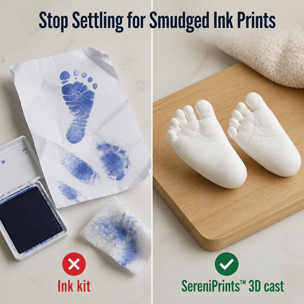 SereniPrints — Cast Your Baby's Tiny Hands & Feet in 3D Plaster Keepsakes - Souliia