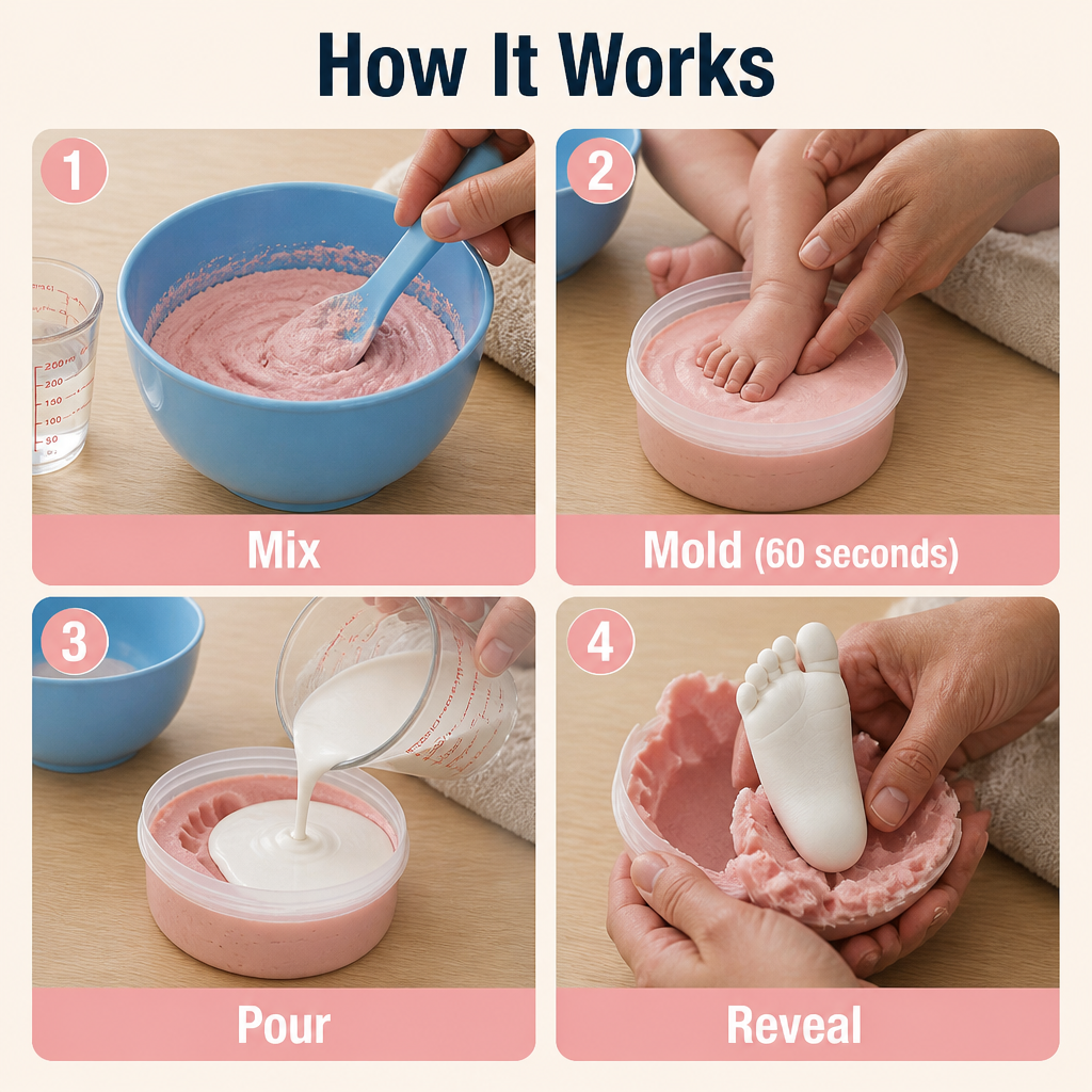 SereniPrints — Cast Your Baby's Tiny Hands & Feet in 3D Plaster Keepsakes - Souliia