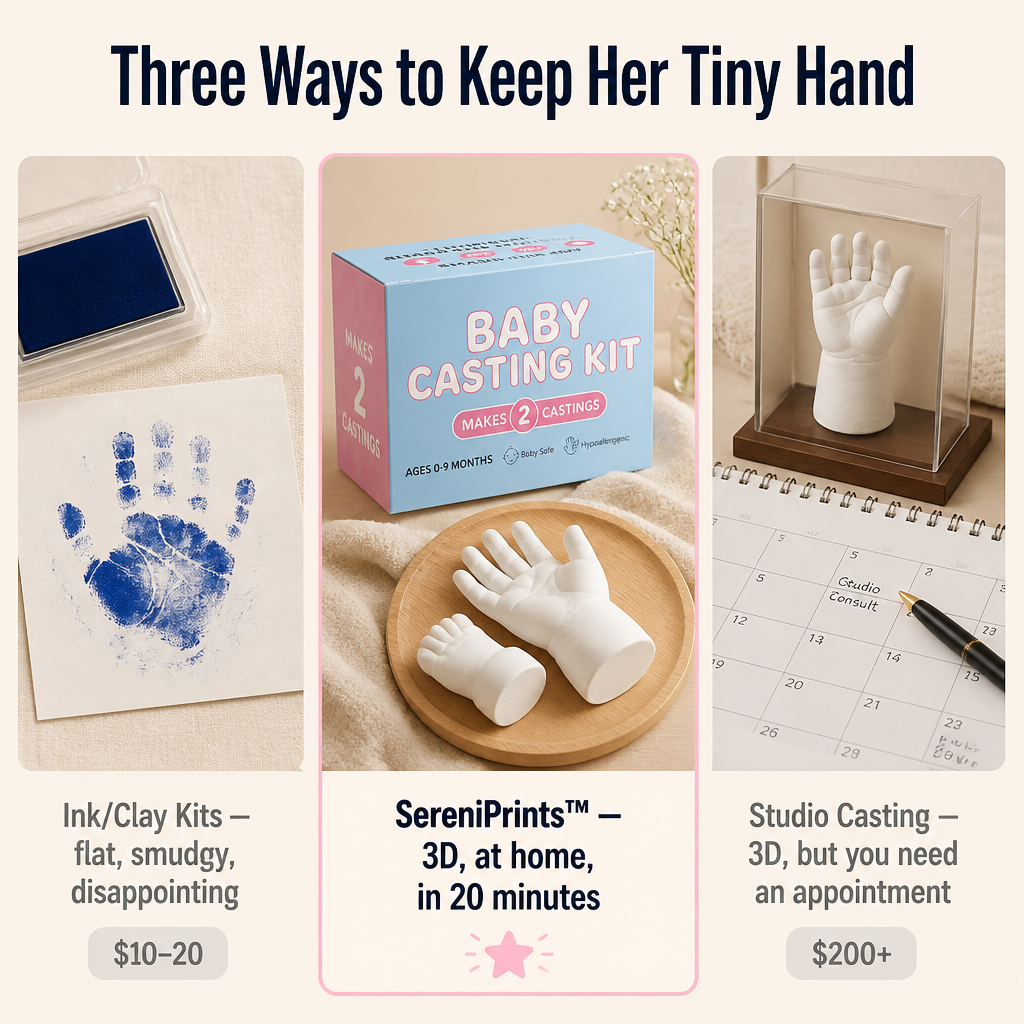 SereniPrints — Cast Your Baby's Tiny Hands & Feet in 3D Plaster Keepsakes - Souliia