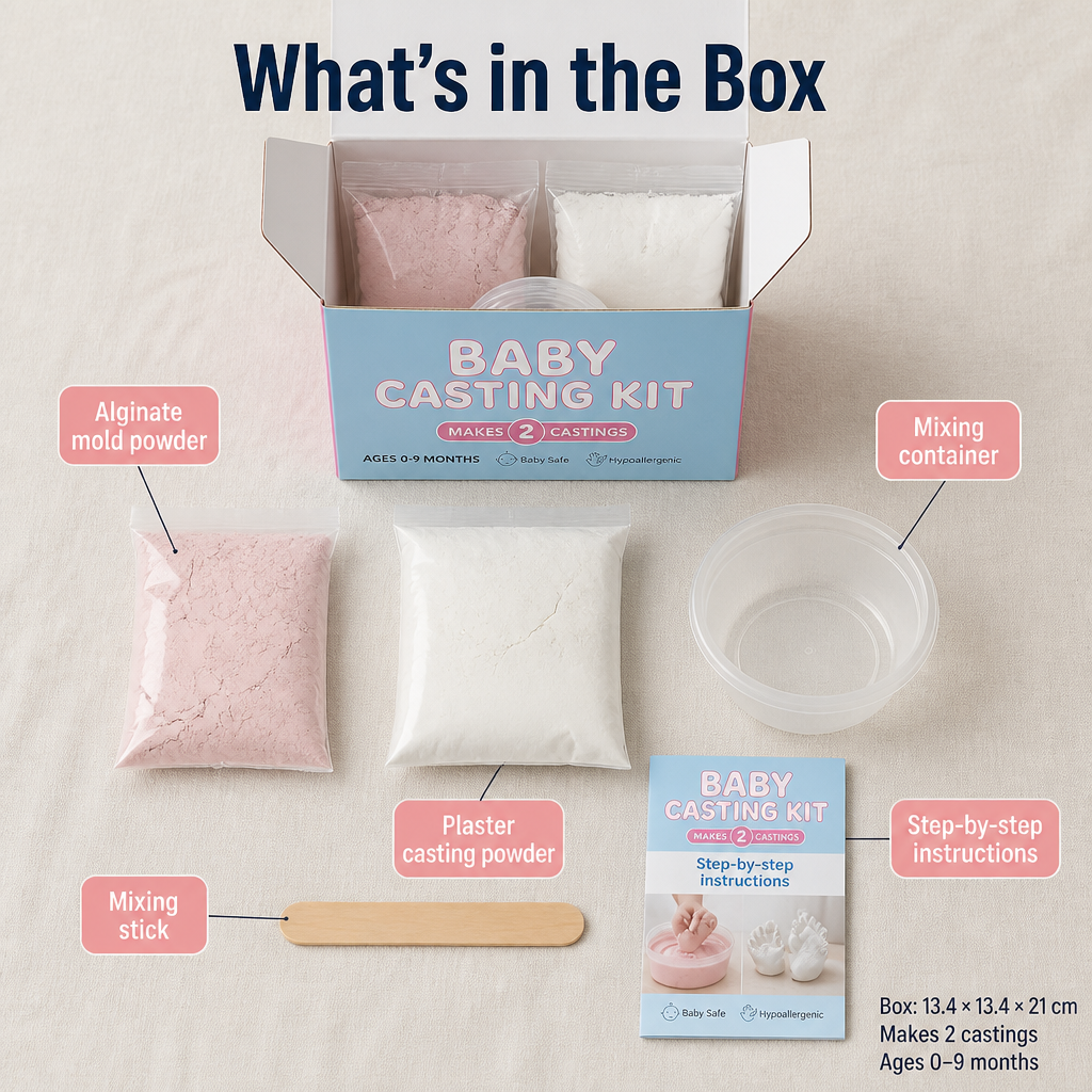 SereniPrints — Cast Your Baby's Tiny Hands & Feet in 3D Plaster Keepsakes - Souliia