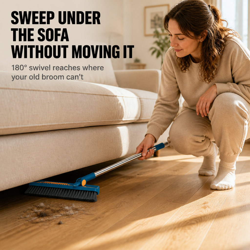 Velurro Shovel & Brush Set — Spazza sotto i divani e rimuovi il pelo degli animali domestici senza usare le mani - Souliia
