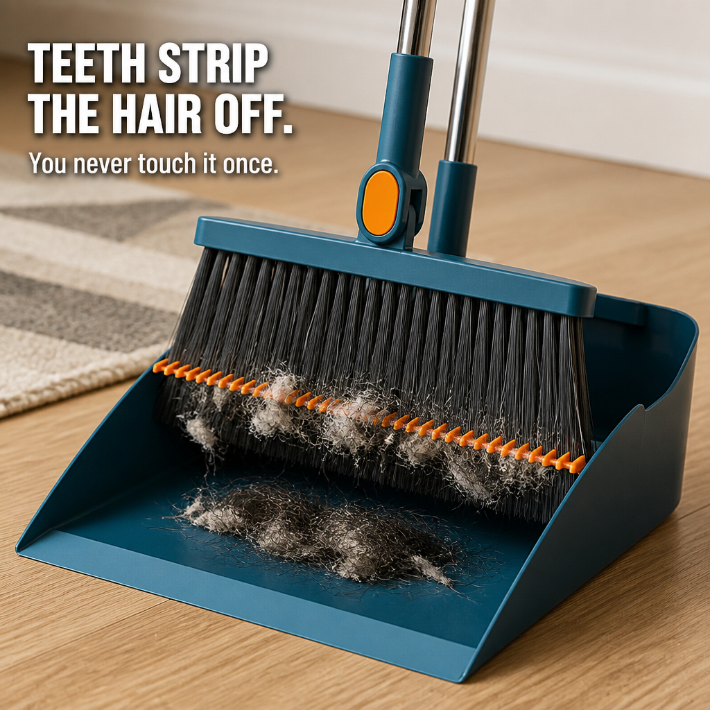 Velurro Shovel & Brush Set — Spazza sotto i divani e rimuovi il pelo degli animali domestici senza usare le mani - Souliia