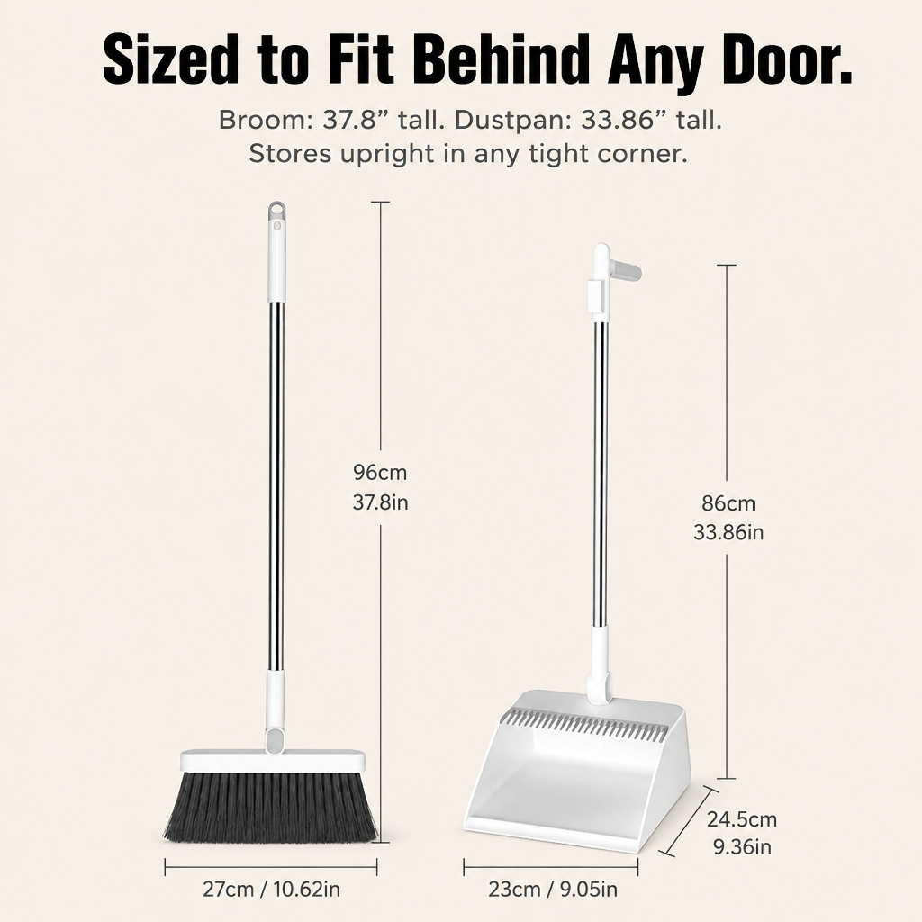 Velurro Shovel & Brush Set — Spazza sotto i divani e rimuovi il pelo degli animali domestici senza usare le mani - Souliia