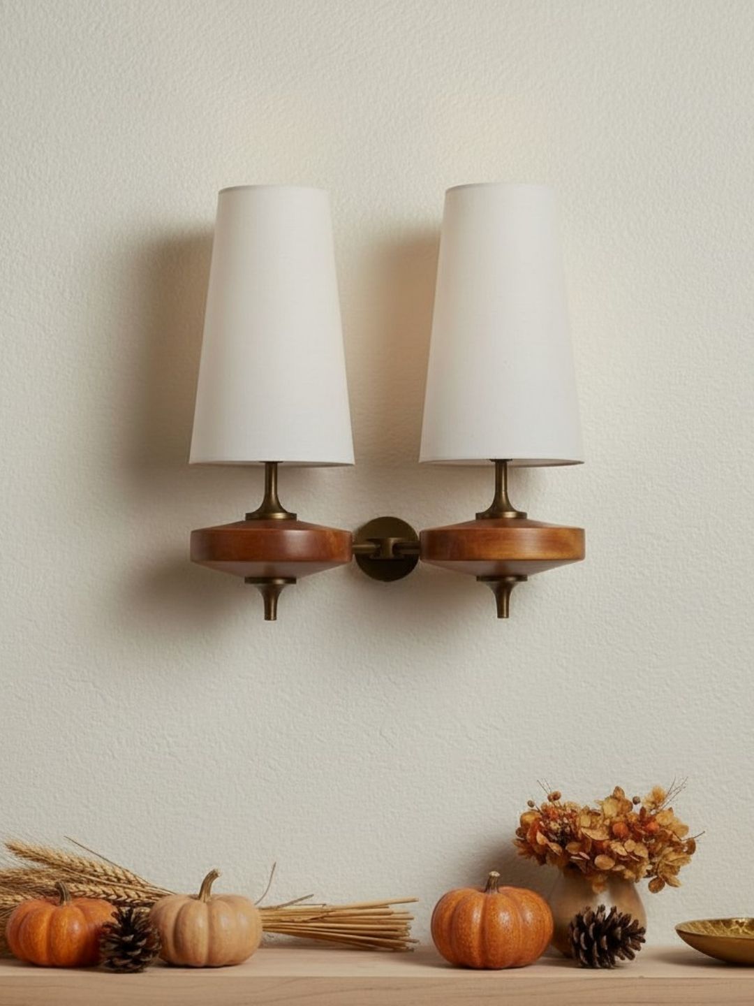 Rowan Retro Fabric Shade Wall Sconce – Classic Fabric Lighting For Bedroom | Souliia