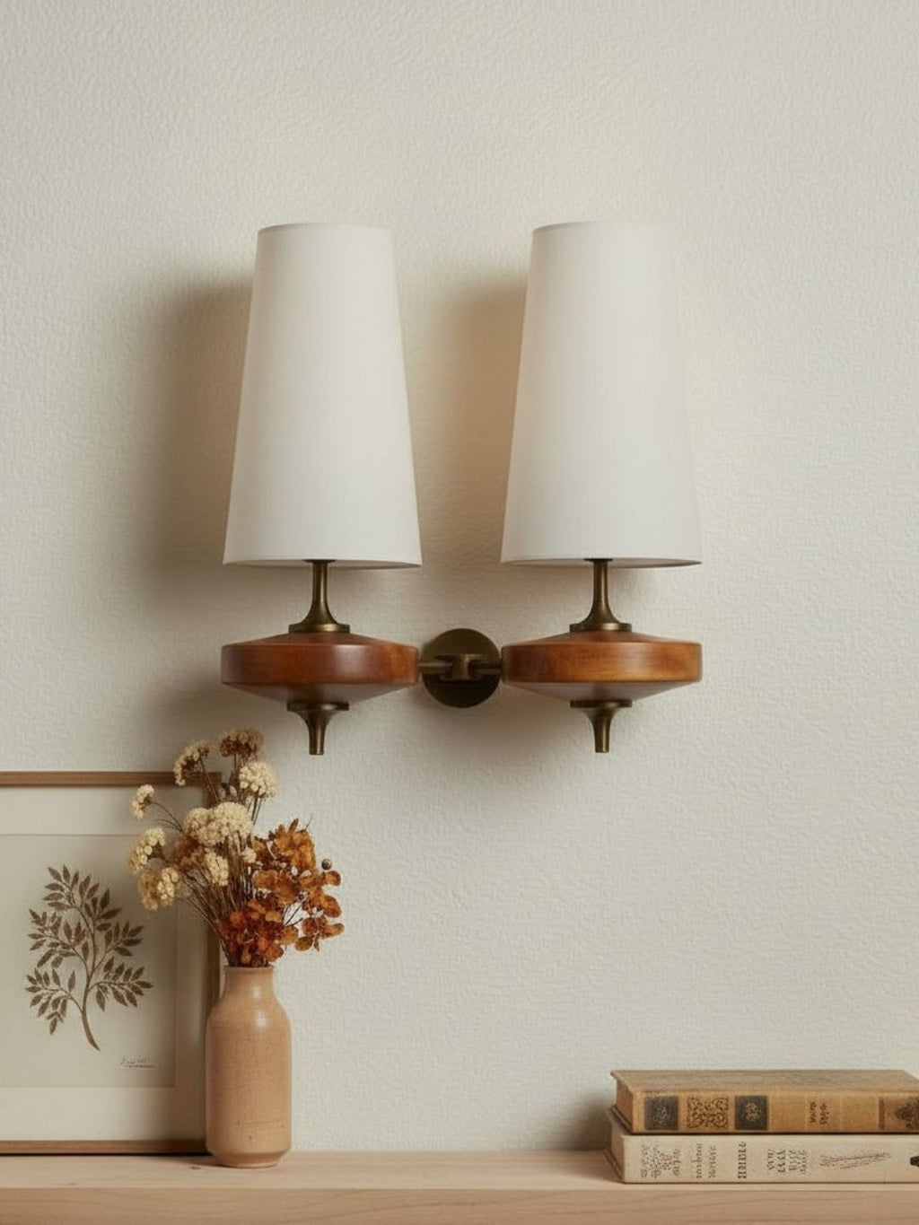Rowan Retro Fabric Shade Wall Sconce – Classic Fabric Lighting For Bedroom | Souliia