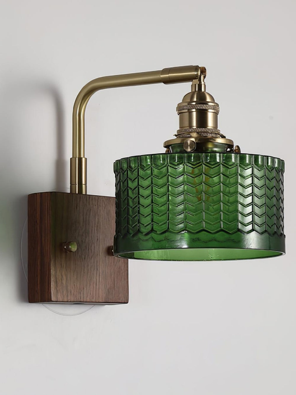 Ripple Glass Wall Sconce – Vintage Style Bedside Accent Light for Bedroom | Souliia