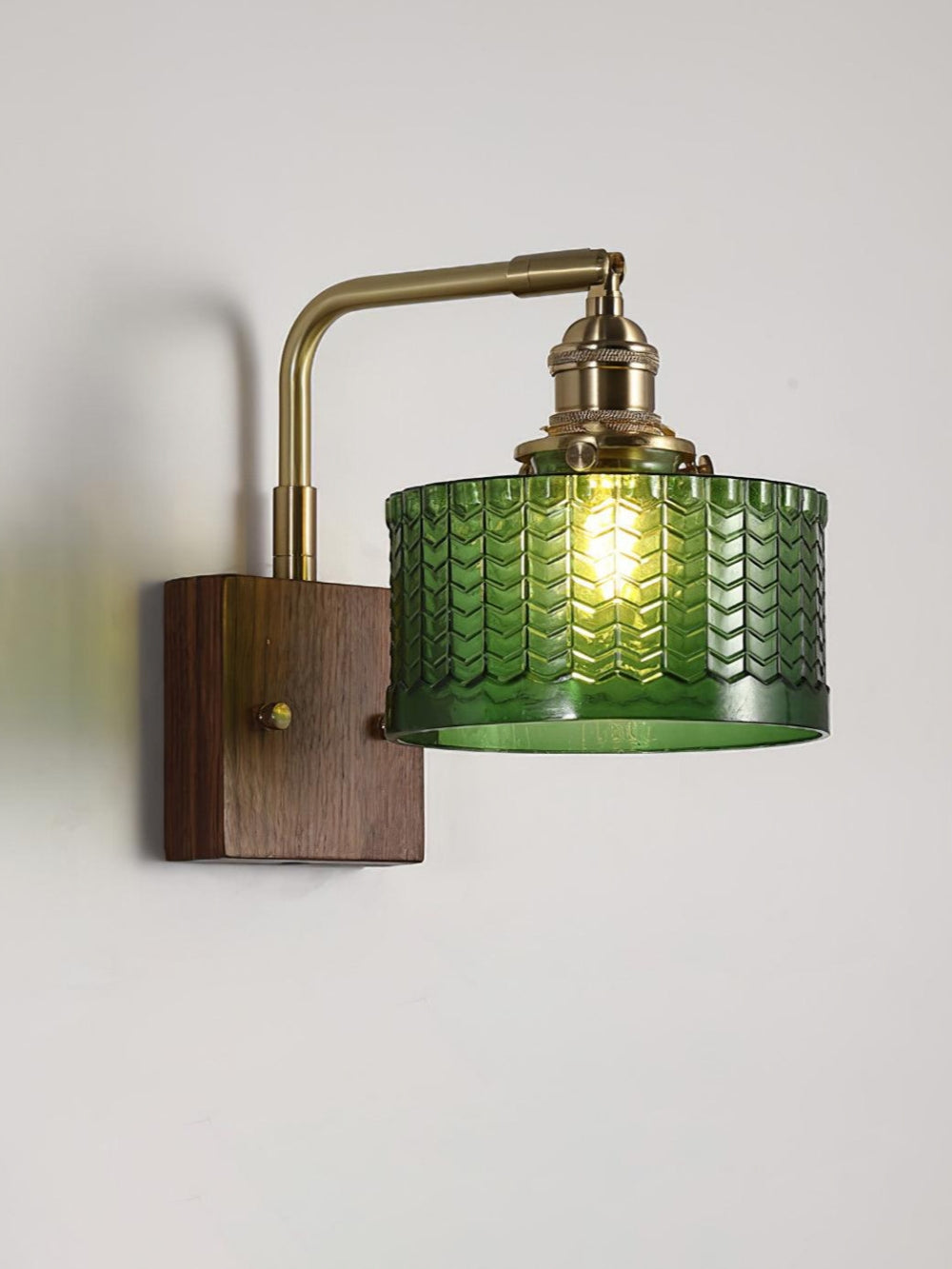 Ripple Glass Wall Sconce – Vintage Style Bedside Accent Light for Bedroom | Souliia