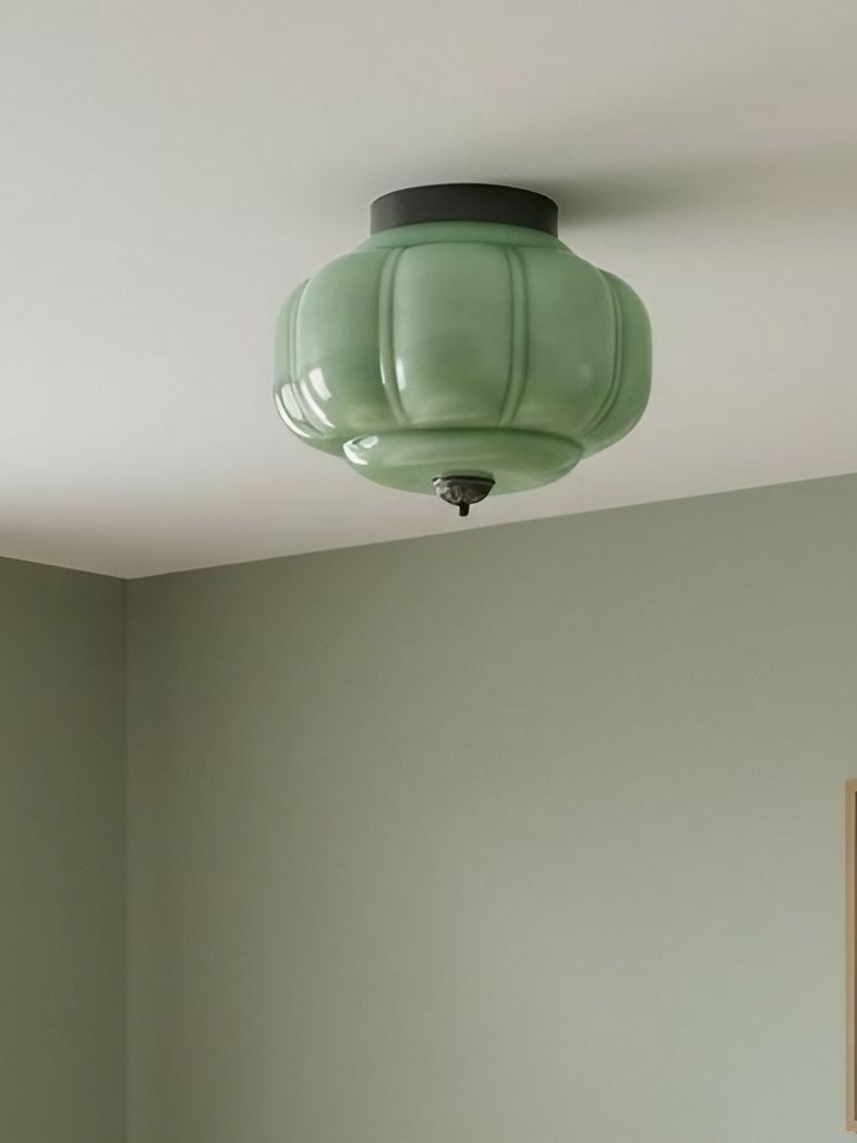 Retro Milk Semi Flush Mount Eloise Ceiling Light | Souliia