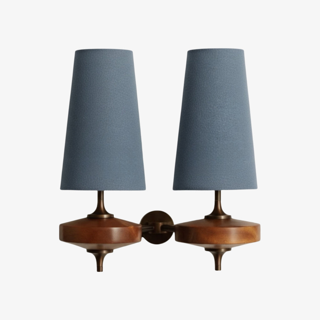 Rowan Retro Fabric Shade Wall Sconce – Classic Fabric Lighting For Bedroom | Souliia
