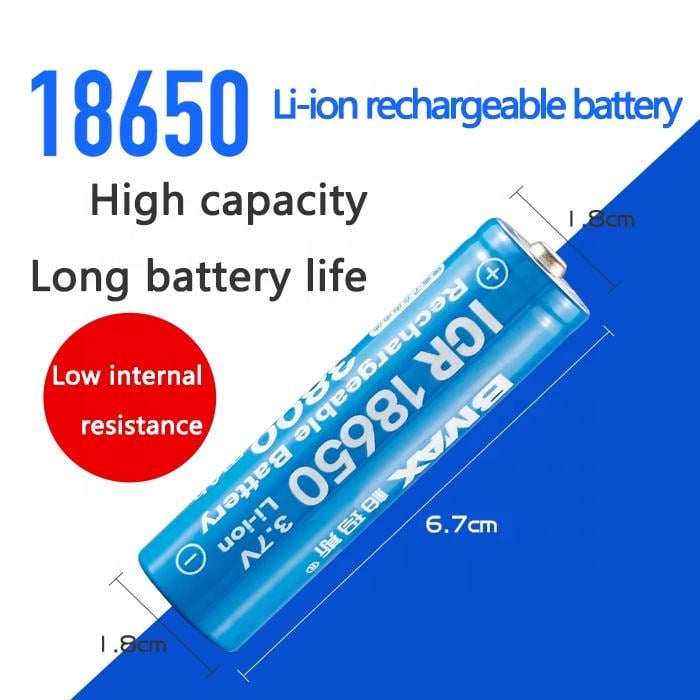 充電式3.7Vリチウムイオンバッテリー（18650） - 2個セット - Souliia