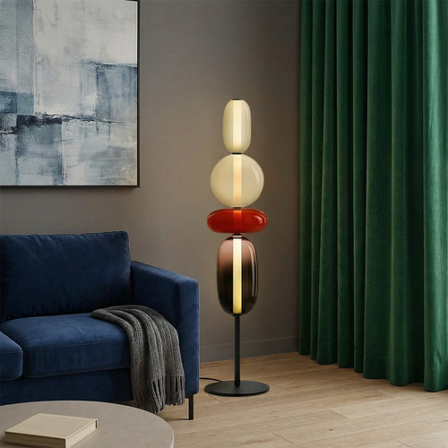 Aurora Modern Floor Lamp — Sculptural Form, Warm LED Glow