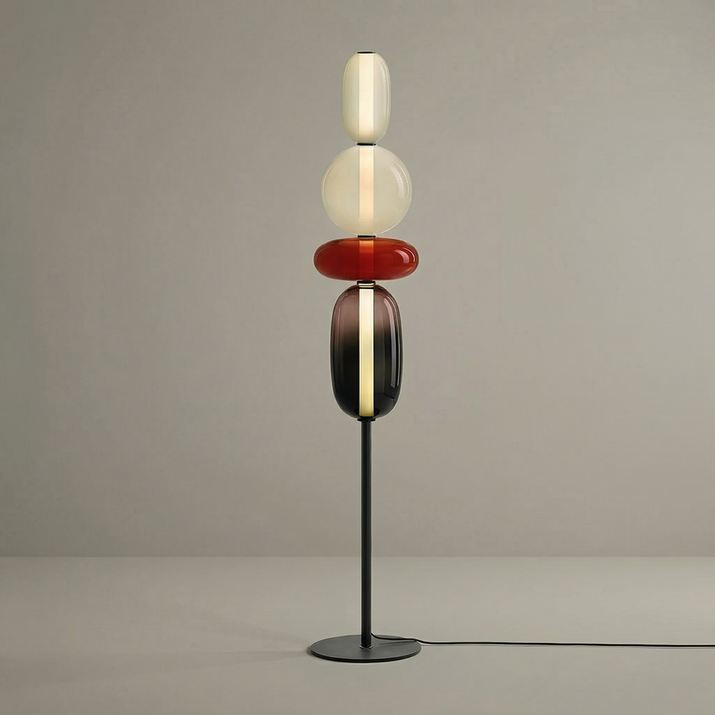 Aurora Modern Floor Lamp — Sculptural Form, Warm LED Glow