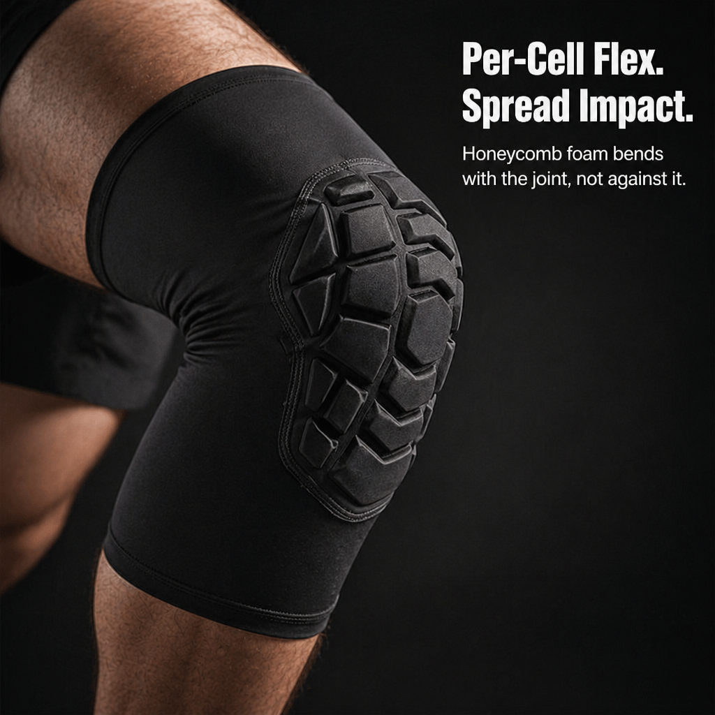 VibraGuard Honeycomb Compression Sleeves — Cushion Every Fall, Sprint, and Crossover - Souliia