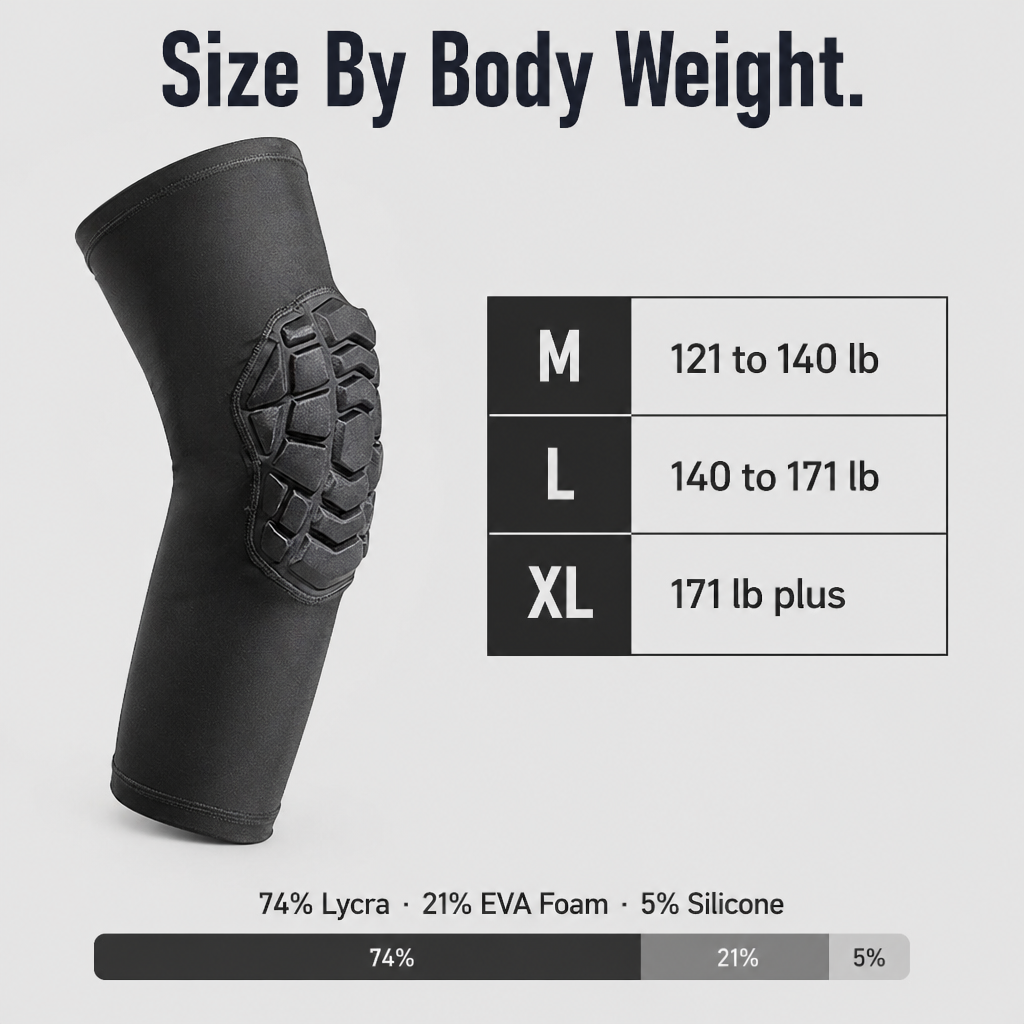 VibraGuard Honeycomb Compression Sleeves — Cushion Every Fall, Sprint, and Crossover - Souliia