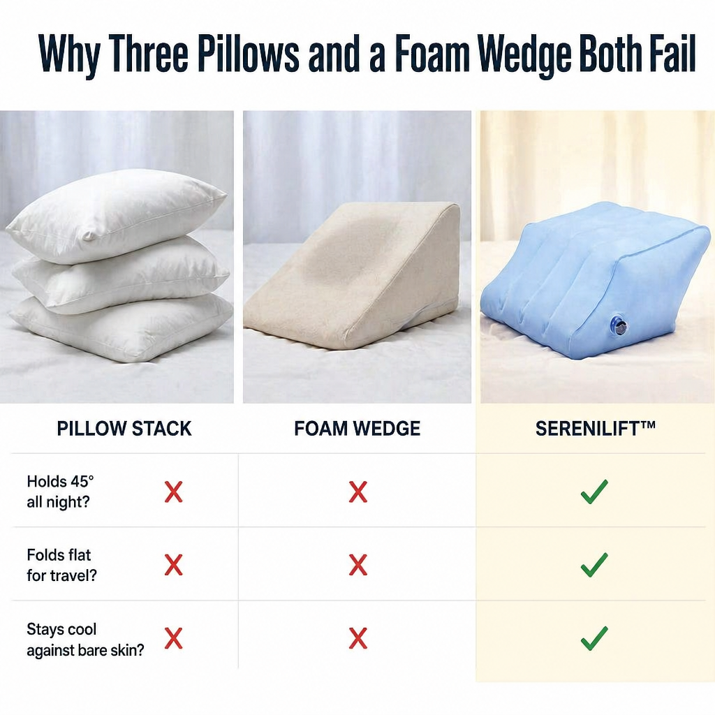 SereniLift — Drain Puffy Ankles and Sleep Through the Night Without Restacking Pillows - Souliia