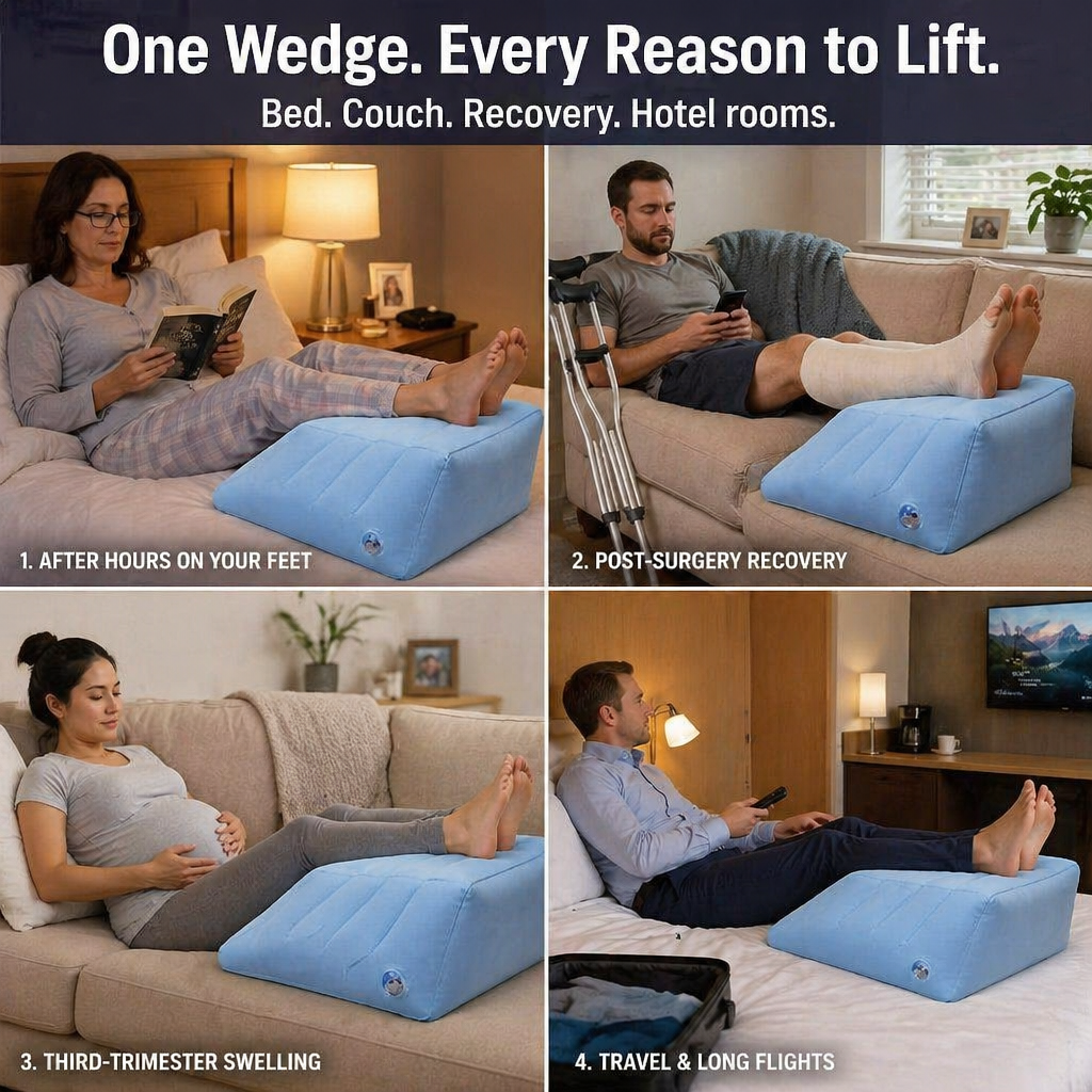 SereniLift — Drain Puffy Ankles and Sleep Through the Night Without Restacking Pillows - Souliia