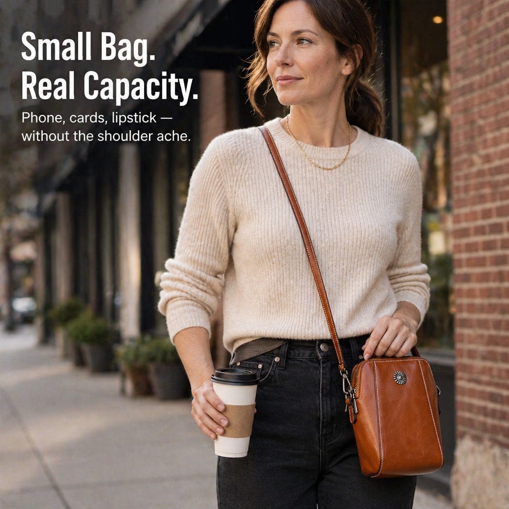 VividAura — Carry Phone, Cards & Lipstick in One Soft-Leather Crossbody - Souliia