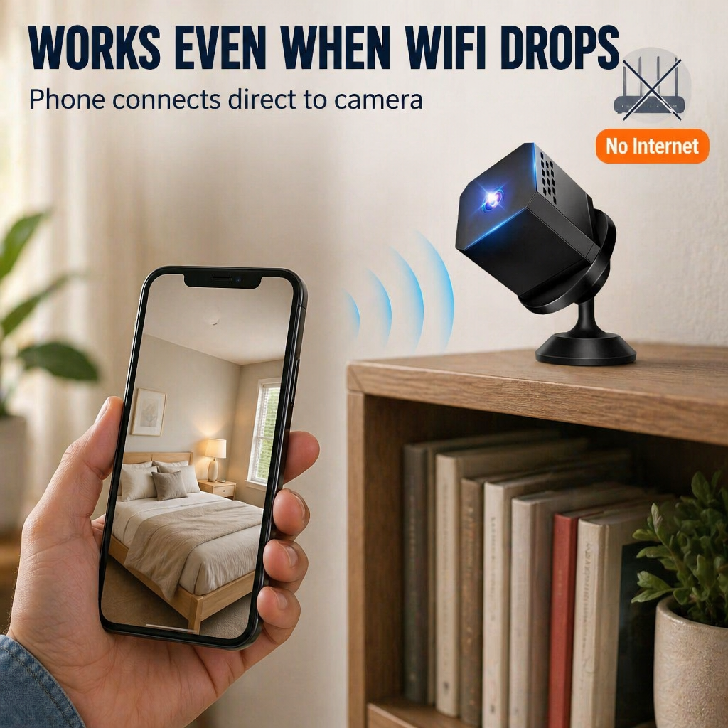 Caméra mini Zoomora — Voyez chaque pièce, de jour comme de nuit, où que vous soyez - Souliia