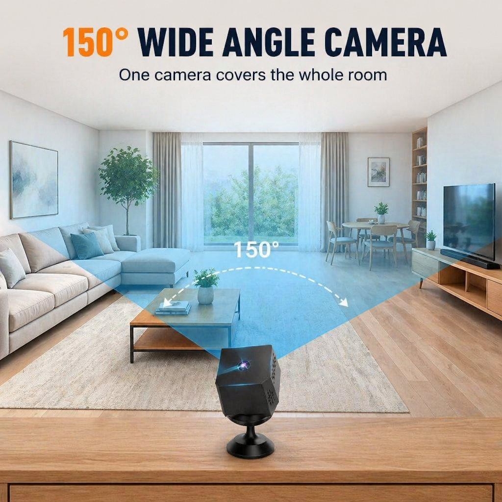 Caméra mini Zoomora — Voyez chaque pièce, de jour comme de nuit, où que vous soyez - Souliia