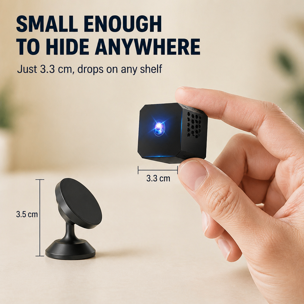 Caméra mini Zoomora — Voyez chaque pièce, de jour comme de nuit, où que vous soyez - Souliia