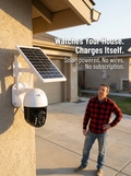 VeroLuxe Solar Security Cam — Watch Every Corner Day or Night, No Wires Needed - Souliia