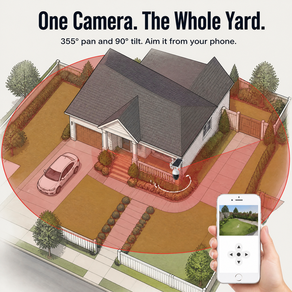 VeroLuxe Solar Security Cam — Watch Every Corner Day or Night, No Wires Needed - Souliia