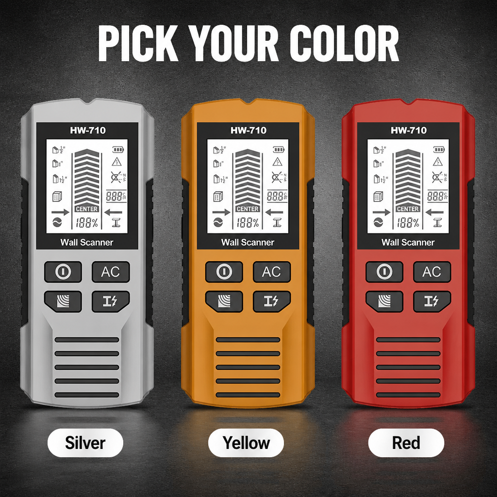 WallScout HW-710 — Spot Studs, Wires & Pipes Before You Drill | 5-Mode Scanner - Souliia
