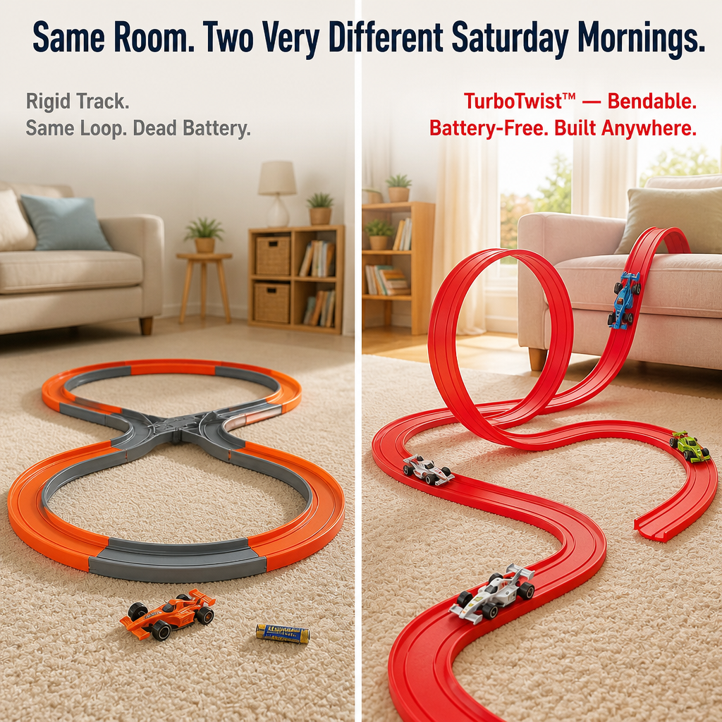 TurboTwist — Bend, Loop & Race Anywhere Without a Single Battery - Souliia