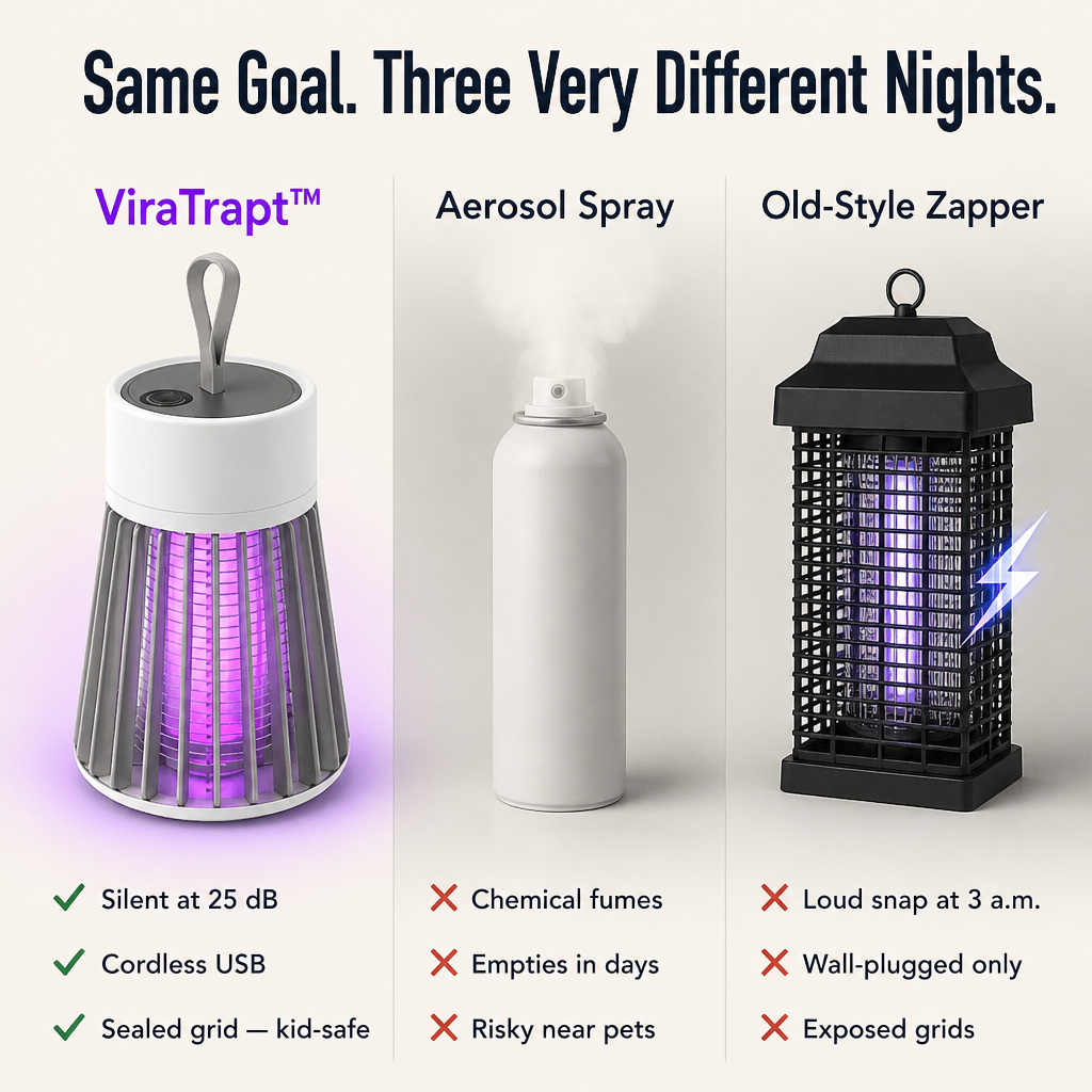 ViraTrapt — Pull Mosquitoes Off Your Bed With Whisper-Quiet UV Light - Souliia
