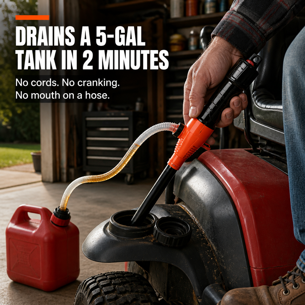 TurboFlow — Move Fuel, Water, or Oil Hands-Free at 2.2 Gallons a Minute - Souliia