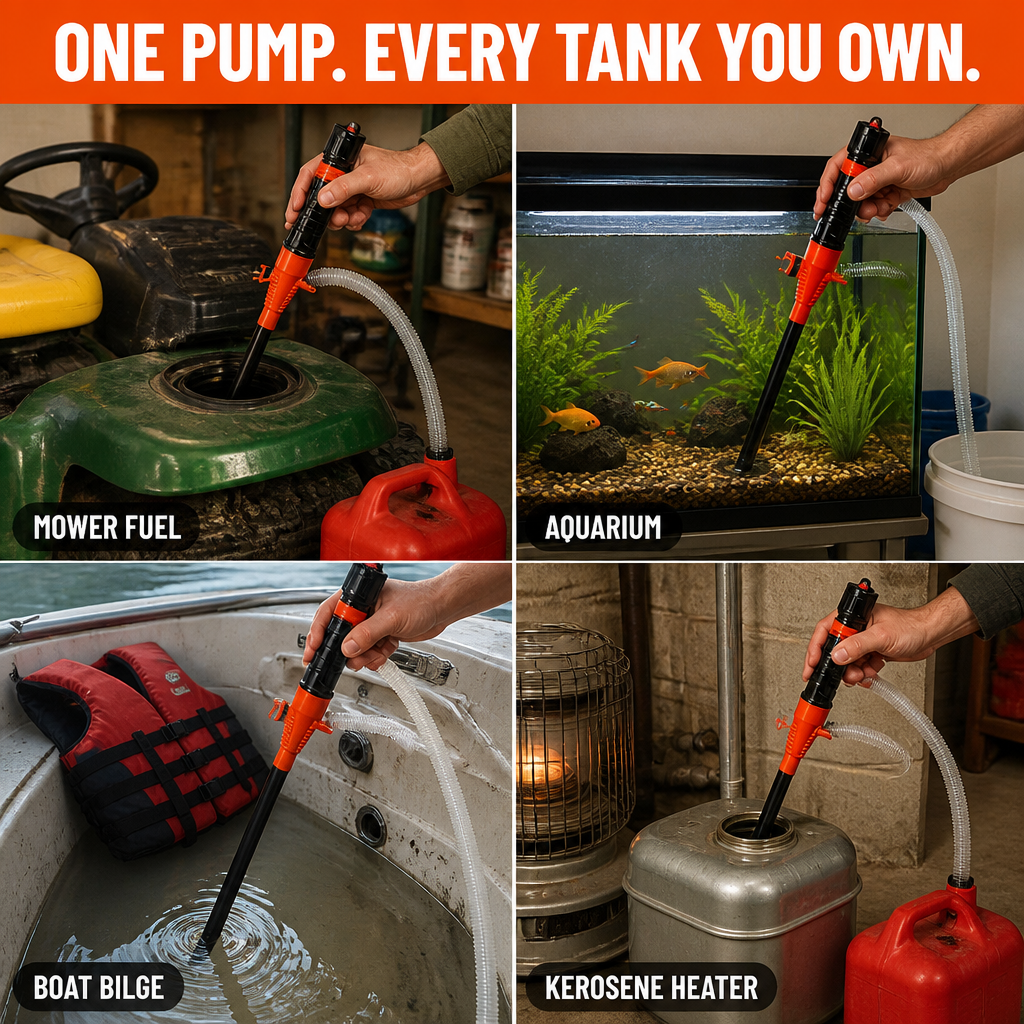 TurboFlow — Move Fuel, Water, or Oil Hands-Free at 2.2 Gallons a Minute - Souliia