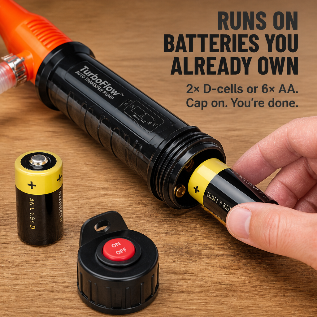 TurboFlow — Move Fuel, Water, or Oil Hands-Free at 2.2 Gallons a Minute - Souliia