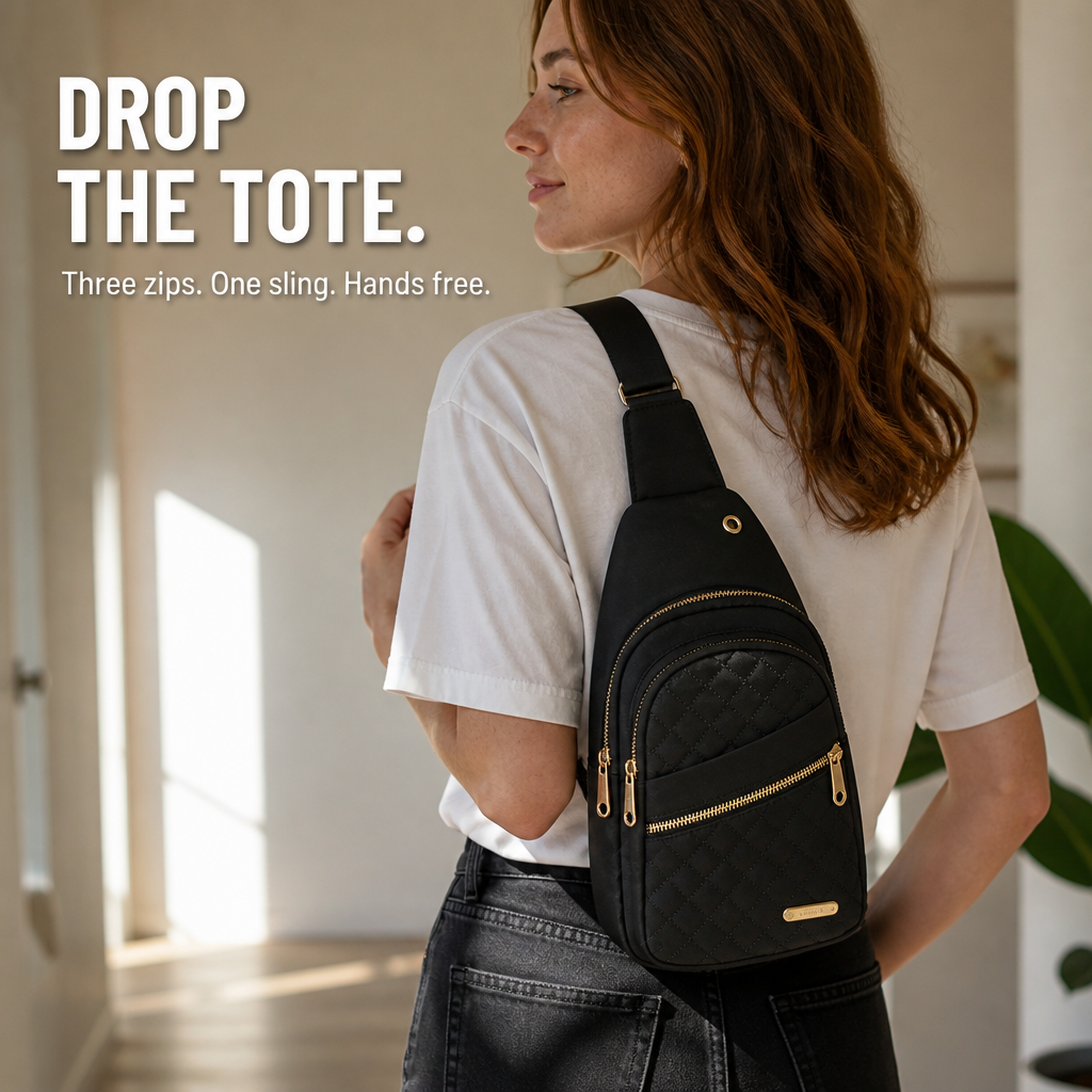 VertaCarry — Ditch the Tote and Carry Your Day in Three Zip Pockets - Souliia
