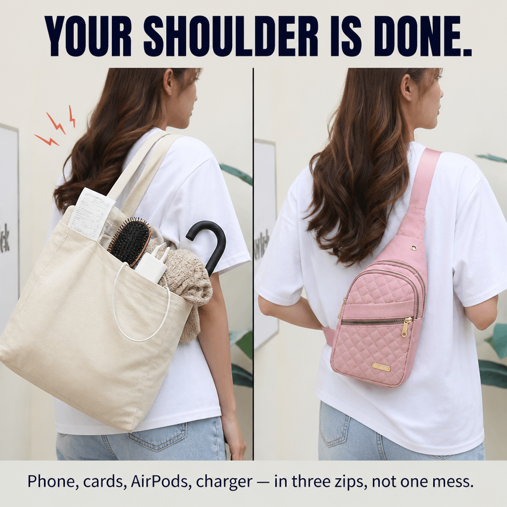 VertaCarry — Ditch the Tote and Carry Your Day in Three Zip Pockets - Souliia