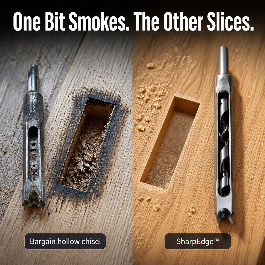 SharpEdge — Drill Clean Square Mortises Without Hand-Chiseling for Hours - Souliia