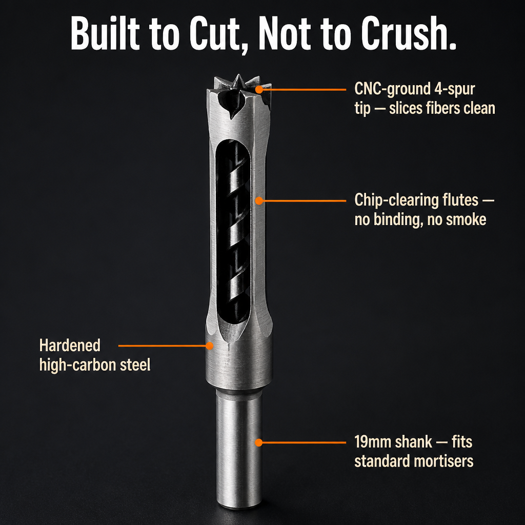 SharpEdge — Drill Clean Square Mortises Without Hand-Chiseling for Hours - Souliia