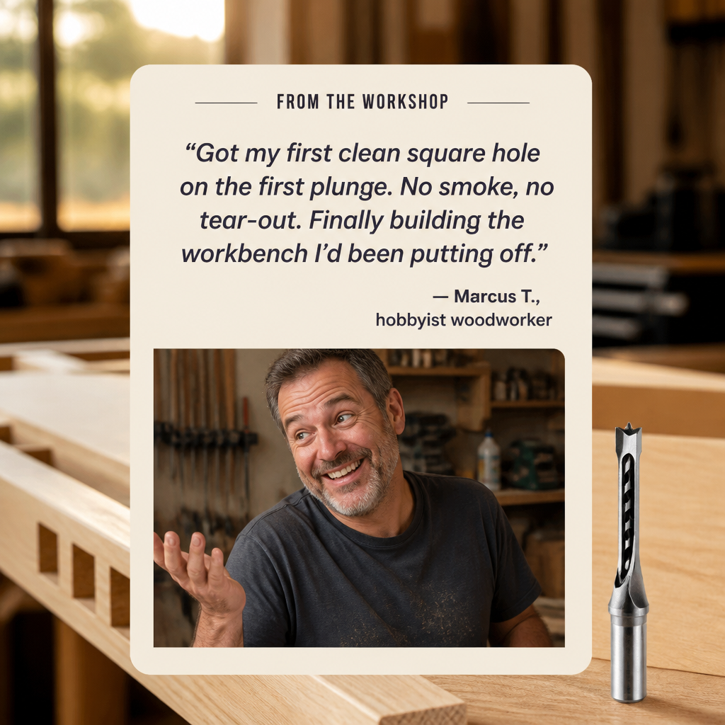 SharpEdge — Drill Clean Square Mortises Without Hand-Chiseling for Hours - Souliia