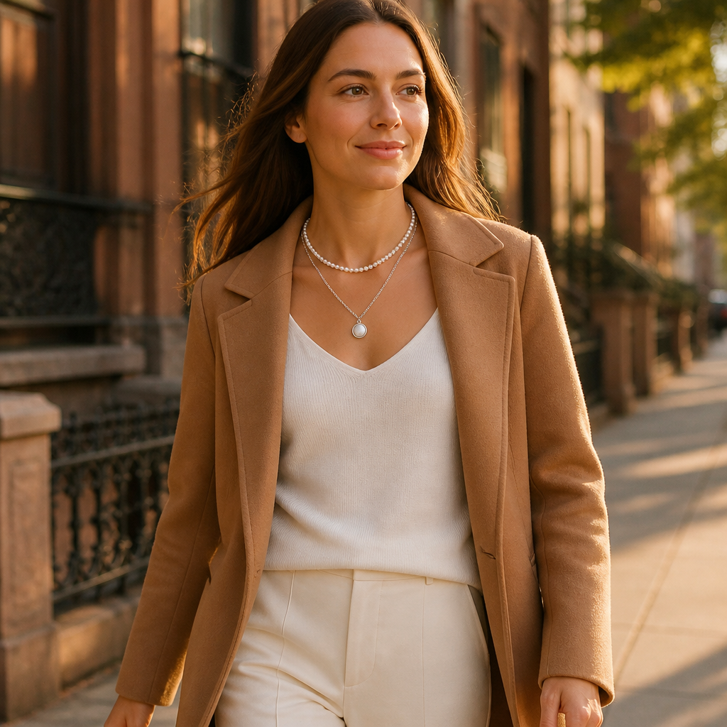 VitariaLuxe – Dainty Layered Pearl Necklace with Pendant Drop - Souliia