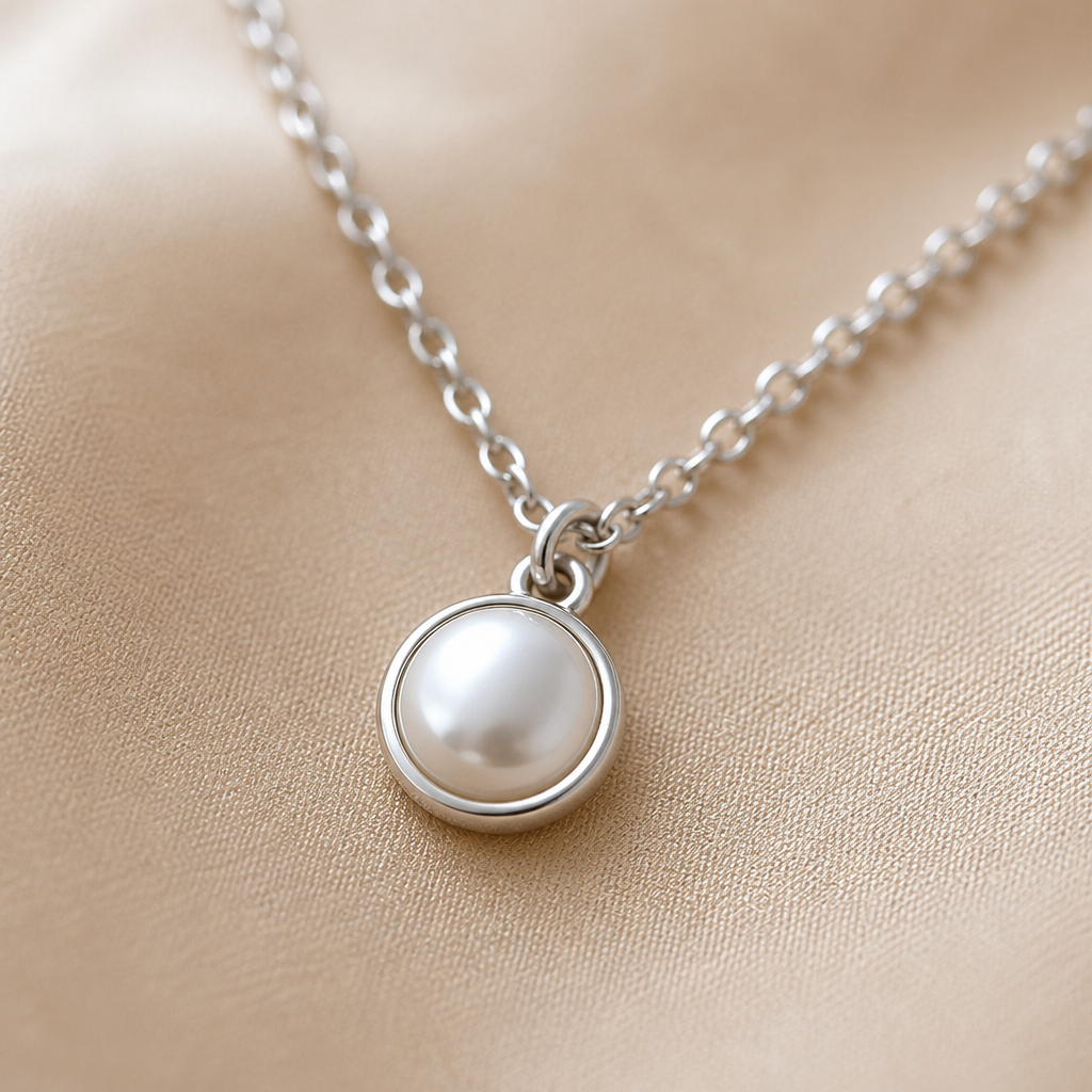 VitariaLuxe – Dainty Layered Pearl Necklace with Pendant Drop - Souliia
