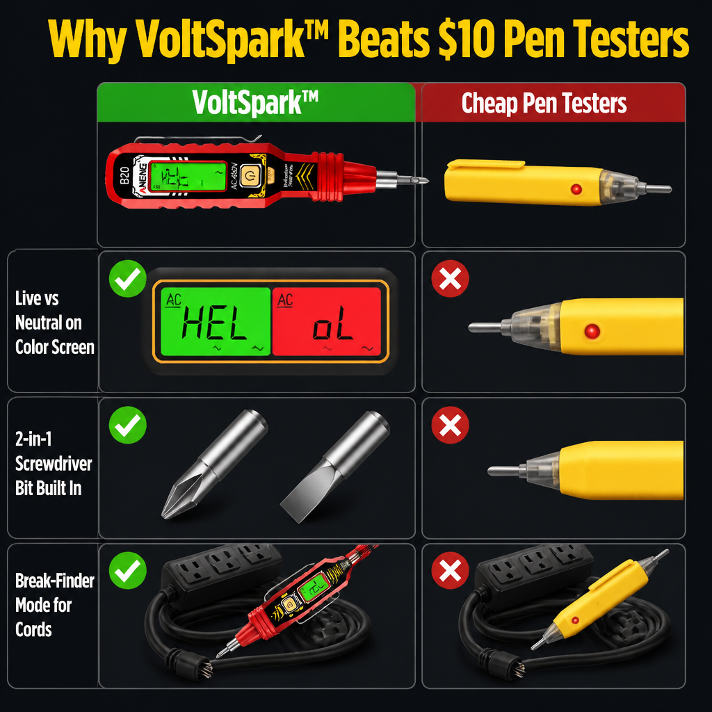 VoltSpark — Spot Live Wires Without Touching Them in Two Seconds - Souliia