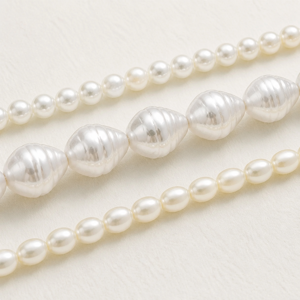 VeraLuxe – Ensemble de colliers de perles à trois rangs avec fermoirs toggle dorés - Souliia