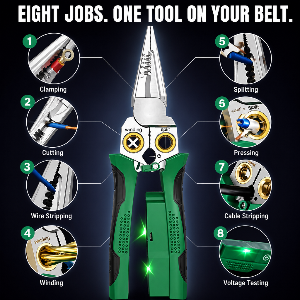 VoltEdge — Strip, Cut & Test Live Wires Without Switching Tools - Souliia