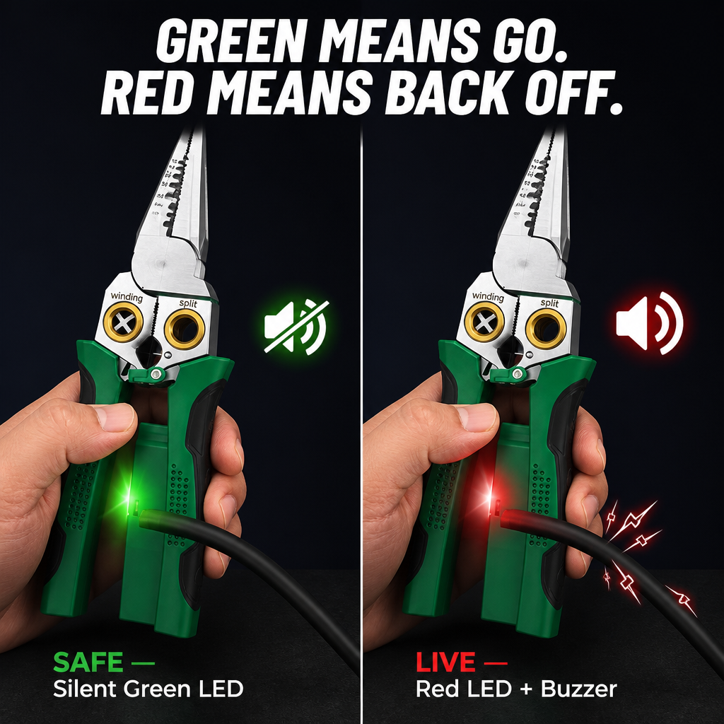 VoltEdge — Strip, Cut & Test Live Wires Without Switching Tools - Souliia
