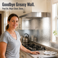 ShieldGuard — Cover Greasy Kitchen Walls With A Wipe-Clean Aluminum Skin - Souliia