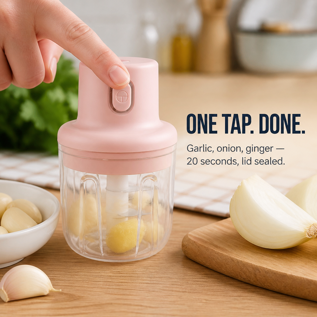 TurboSlice — Mince Garlic, Onion & Ginger in 20 Seconds Flat - Souliia