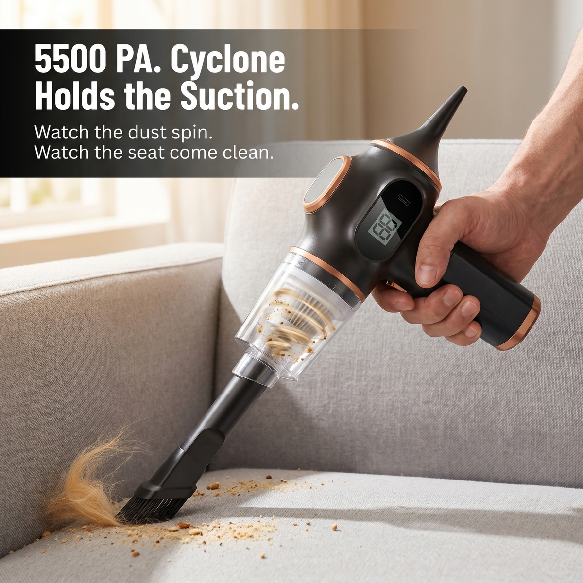 VeloraBlast — Pull Pet Hair, Crumbs & Sand From Every Seat Crevice - Souliia