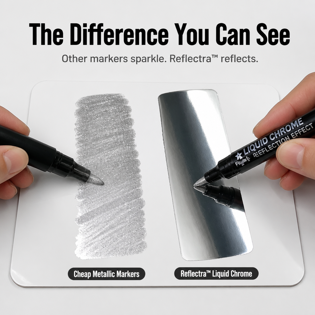 Reflectra — Peinture chrome liquide véritable qui sèche avec une finition miroir - Souliia